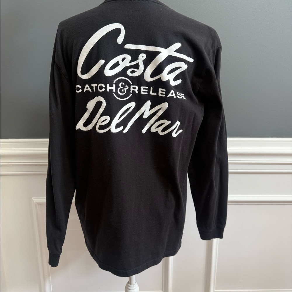 Costa Del Mar long sleeve T shirt size large black white